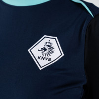 Nike KNVB Scheidsrechters Trainingsshirt 2024-2026 Dames Donkerblauw Turquoise