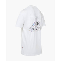 Cruyff Elevate T-Shirt Wit Zwart Paars