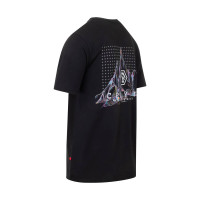 Cruyff Elevate T-Shirt Zwart Wit Paars