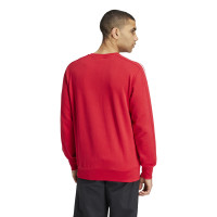 adidas Manchester United DNA Crew Sweater 2024-2025 Rood Wit