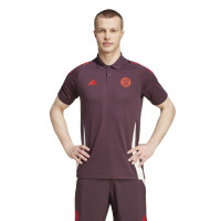adidas Bayern München Polo Zomerset 2024-2025 Bordeauxrood Rood Wit