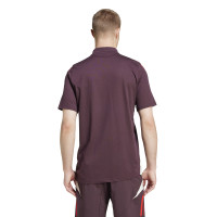 adidas Bayern München Polo Zomerset 2024-2025 Bordeauxrood Rood Wit