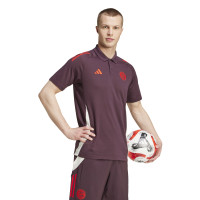 adidas Bayern München Polo Zomerset 2024-2025 Bordeauxrood Rood Wit