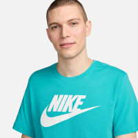 Nike Sportswear Icon Futura T-Shirt Turquoise Wit