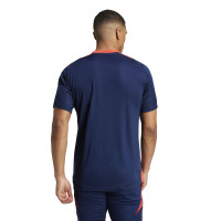 adidas Manchester United Training Shirt 2024-2025 Dark Blue Red Silver