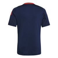 adidas Manchester United Training Shirt 2024-2025 Kids Dark Blue Red Silver