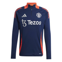 adidas Manchester United Training sweater 1/4-Zip 2024-2025 Dark Blue Red Silver