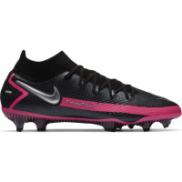Nike PHANTOM GT ELITE DF Gras Voetbalschoenen (FG) Zwart Zilver Roze