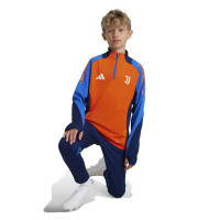 adidas Juventus Trainingspak 1/4-Zip 2024-2025 Kids Oranje Blauw Wit