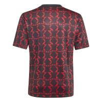 adidas Manchester United Pre-Match Training Shirt 2024-2025 Kids Black Red