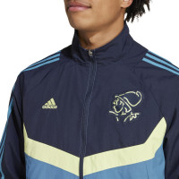 adidas Ajax Culturewear Woven Full-Zip Tracksuit 2024-2026 Blue Light Blue Yellow