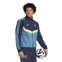adidas Ajax Culturewear Woven Full-Zip Tracksuit 2024-2026 Blue Light Blue Yellow