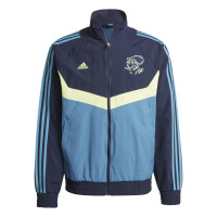 adidas Ajax Culturewear Woven Full-Zip Tracksuit 2024-2026 Blue Light Blue Yellow