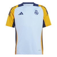 adidas Real Madrid Training Shirt 2024-2025 Kids Light Blue Orange Dark Blue