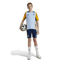 adidas Real Madrid Training Shirt 2024-2025 Kids Light Blue Orange Dark Blue