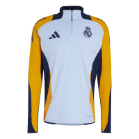 adidas Real Madrid Training sweater 1/4-Zip 2024-2025 Light Blue Dark Blue Orange