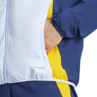 adidas Real Madrid Presentation Tracksuit Full-Zip 2024-2025 Light Blue Dark Blue