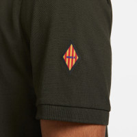 Nike FC Barcelona Tech Fleece Polo Trainingsset 2023-2024 Donkergroen Zwart Wit
