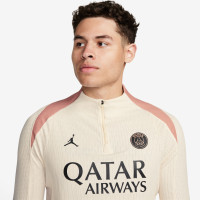 Nike Paris Saint-Germain x Jordan Strike Elite Trainingstrui 1-4-Zip 2024-2025 Gebroken Wit Roze Zwart