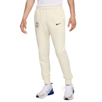 Nike Paris Saint-Germain Club Sweat Pants 2024-2025 Beige Dark Blue