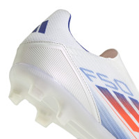 adidas F50 League Laceless Grass Football Shoes (FG) White Red Blue