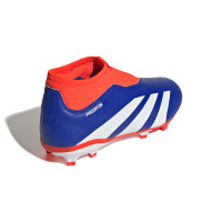 adidas Predator League Laceless Grass Football Shoes (FG) Kids Blue White Red