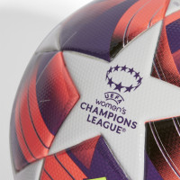 adidas Women's UEFA Champions League League Voetbal Maat 5 2024-2025 Oranje Zilver Geel
