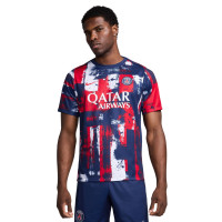 Nike Paris Saint-Germain Pre-Match Trainingsshirt 2024-2025 Donkerblauw Rood