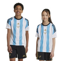 adidas Messi Kids Training Shirt Light Blue White Black Gold