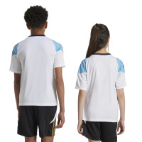 adidas Messi Kids Training Shirt Light Blue White Black Gold