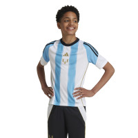 adidas Messi Kids Training Shirt Light Blue White Black Gold