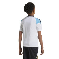 adidas Messi Kids Training Shirt Light Blue White Black Gold