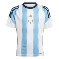 adidas Messi Kids Training Shirt Light Blue White Black Gold