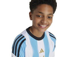 adidas Messi Kids Training Shirt Light Blue White Black Gold