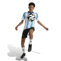 adidas Messi Kids Training Shirt Light Blue White Black Gold