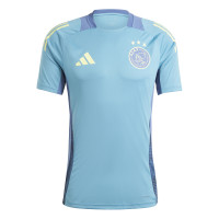 adidas Ajax Training Shirt 2024-2025 Light Blue Blue Yellow