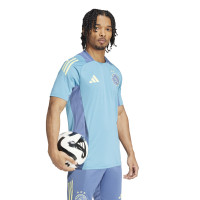 adidas Ajax Training Shirt 2024-2025 Light Blue Blue Yellow