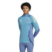 adidas Ajax Trainingspak 1/4-Zip 2024-2025 Lichtblauw Blauw Geel