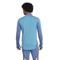 adidas Ajax Trainingspak 1/4-Zip 2024-2025 Lichtblauw Blauw Geel