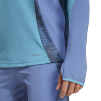 adidas Ajax Trainingspak 1/4-Zip 2024-2025 Lichtblauw Blauw Geel