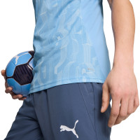 PUMA Manchester City Pre-Match Training Shirt 2024-2025 Light Blue White