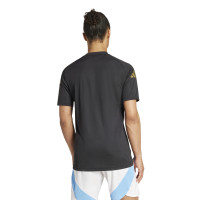 adidas Argentina Pre-Match Training Shirt 2024-2026 Black Light Blue Gold