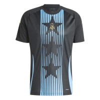 adidas Argentina Pre-Match Training Shirt 2024-2026 Black Light Blue Gold