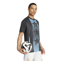 adidas Argentina Pre-Match Training Shirt 2024-2026 Black Light Blue Gold