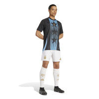adidas Argentina Pre-Match Training Shirt 2024-2026 Black Light Blue Gold