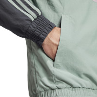 adidas Real Madrid Culturewear Woven Tracksuit Full-Zip 2024-2025 Dark Grey Green Purple