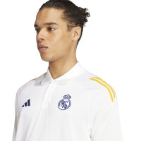 adidas Real Madrid Polo Summer Set 2024-2025 White Dark Blue Yellow