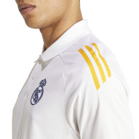 adidas Real Madrid Polo Summer Set 2024-2025 White Dark Blue Yellow