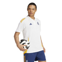 adidas Real Madrid Polo Summer Set 2024-2025 White Dark Blue Yellow
