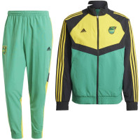 adidas Jamaica Culturewear Trainingspak Woven Full-Zip 2024-2026 Groen Geel Zwart